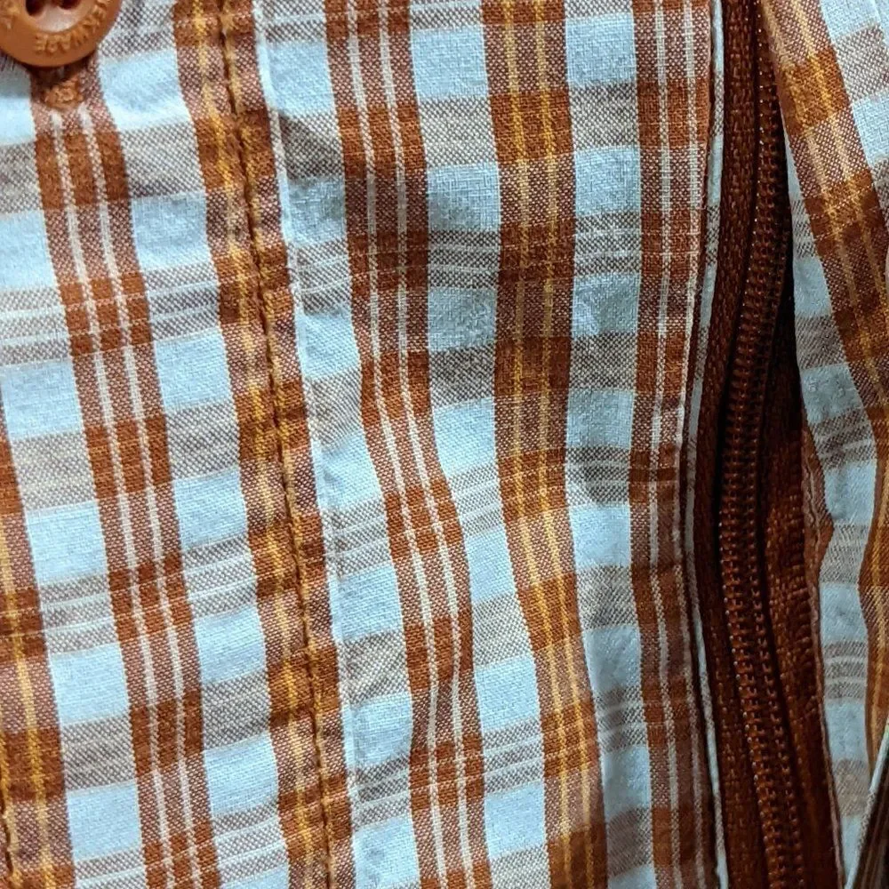 ‎THE NORTH FACE orange plaid short sleeve